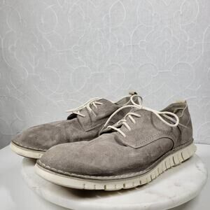 Cole Haan ZeroGrand Shoes Mens 13 Gray Suede Casual Oxford Lace Up Lightweight